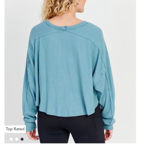 New Altar’d state oversized soft ribbed knit long sleeve top - Picture 3 of 5